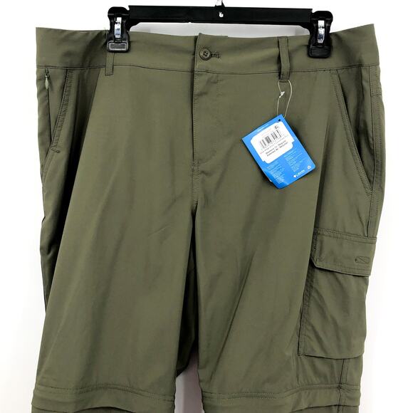 COLUMBIA Womens Silver Ridge Utility Convertible Hiking Pants 14 Stone Green NWT - Picture 9 of 15